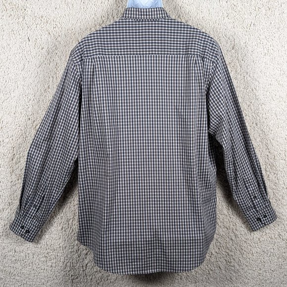 Van Heusen* Men's Long Sleeve Button Down Curved Hem Chest Pocket Shirt~ Large - Picture 2 of 11